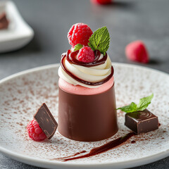 Dessert ai frutti di bosco e cioccolato