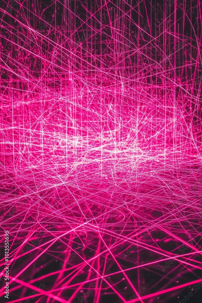 Poster abstract background with intersecting pink lines