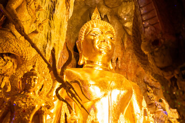 Golden Buddha statue of Buddhism