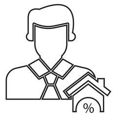 Consultant, mortgage, realtor icon