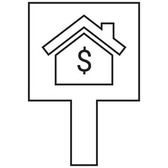 Growth, home facilities, house price icon
