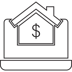 Home loan, house rent, property icon