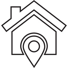Location, pin, property icon