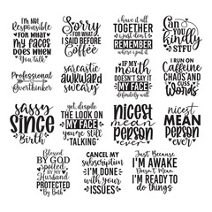 Fototapeta premium 15 SARCASTIC SVG DESIGN BUNDLE