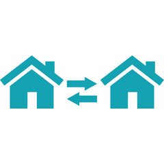 Apartment, change, home exchange icon