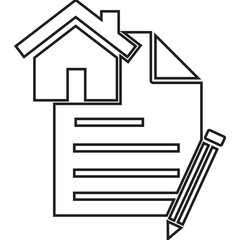 Agreement, loan papers, property document icon