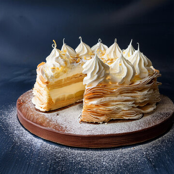 Delicious Vanilla Cream Puff Pastry Called Cremsnit