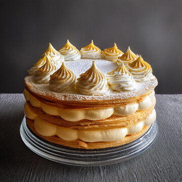 Delicious Vanilla Cream Puff Pastry Called Cremsnit