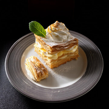 Delicious Vanilla Cream Puff Pastry Called Cremsnit