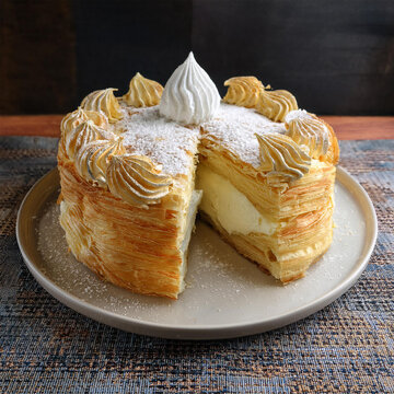 Delicious Vanilla Cream Puff Pastry Called Cremsnit