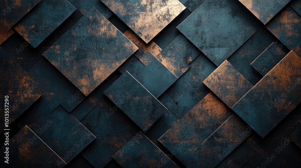 Poster high-resolution background of overlapping geometric lines creating diamond-shaped patterns, with a m