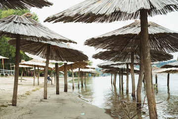 Danube river overflow Novi Sad Serbia
