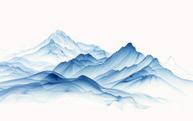 Fototapeta premium Traditional Chinese style of minimalist landscape painting art background