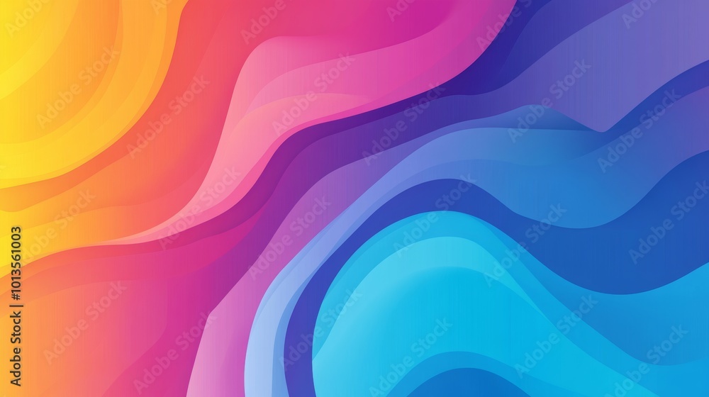 Poster abstract colorful wavy pattern, gradient art. modern design and creativity concept