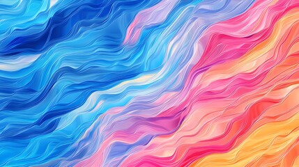 Obraz premium Abstract colorful wavy lines.