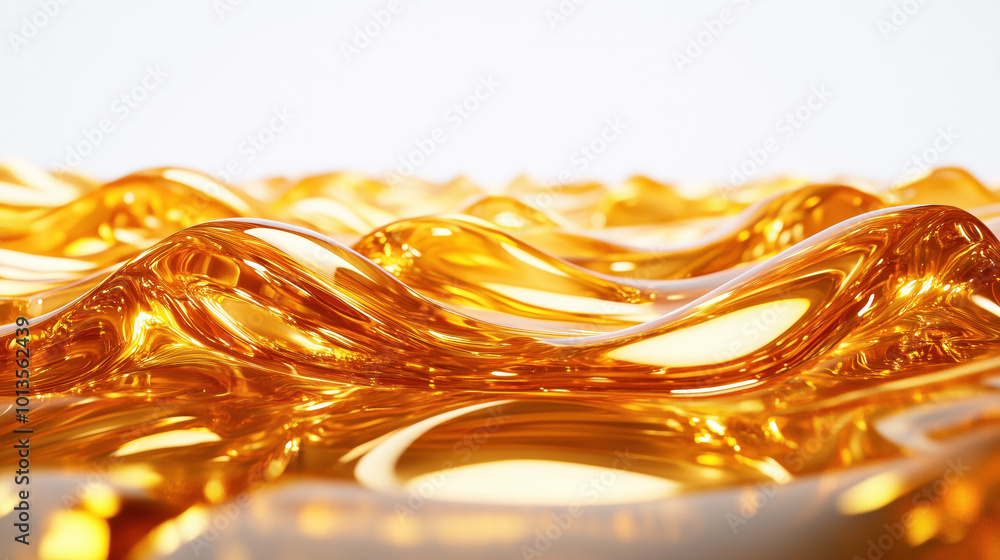 Aufkleber shimmering golden waves create mesmerizing and fluid visual effect