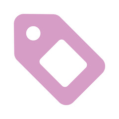 A simple tag icon representing labeling, products, or pricing
