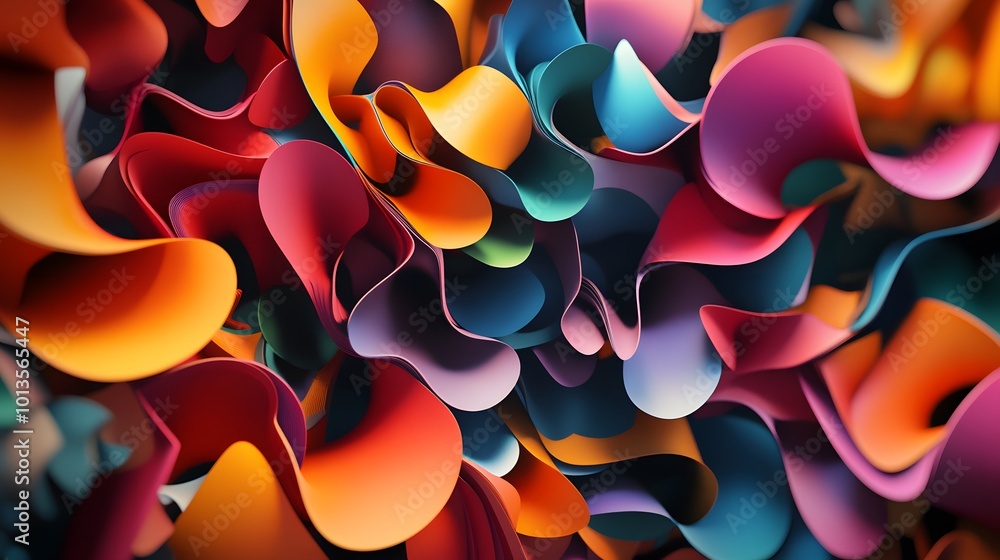 Poster 3d background with repeating pattern.