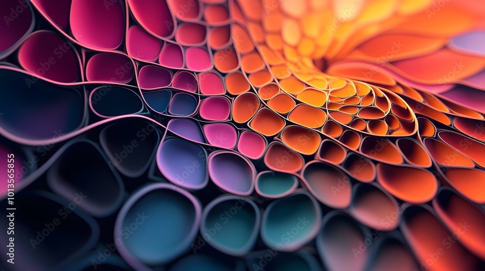 Poster 3d background with repeating pattern.