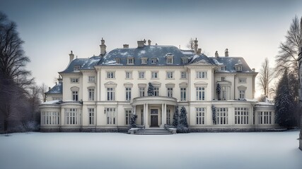 Fototapeta premium mansion with winter