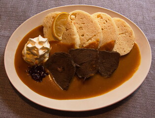 Sirloin of beef in a restaurant in Austria,Europe
