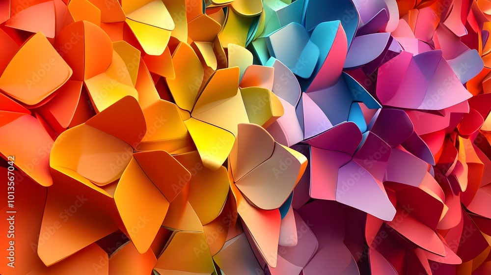 Poster 3d background with repeating pattern.