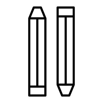black pencils simple outline drawing clip art preview