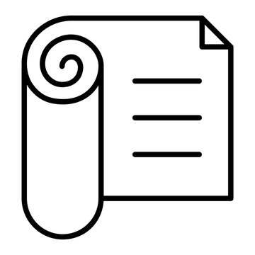 recommend clip art: Paper roll outline icon