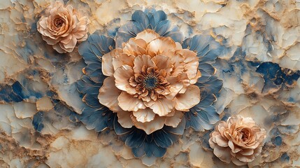 Delicate Floral Mandalas in Soft Tones Evoking Serenity and Nature's Timeless Beauty