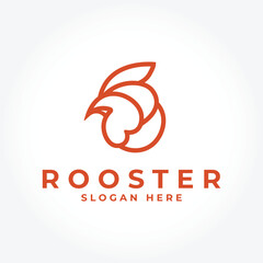 Rooster Logo template vector illustration design