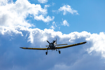 A light aircraft for extinguishing fires from the air in a rescue operation