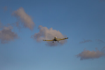 A light aircraft for extinguishing fires from the air in a rescue operation