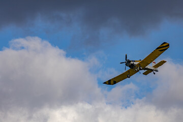 A light aircraft for extinguishing fires from the air in a rescue operation