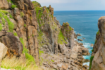 Rocks on a rocky shore.

The South China Sea in the East of Vietnam. Hoa Tam Commune, Long Hoa District, Fuyen Province.
