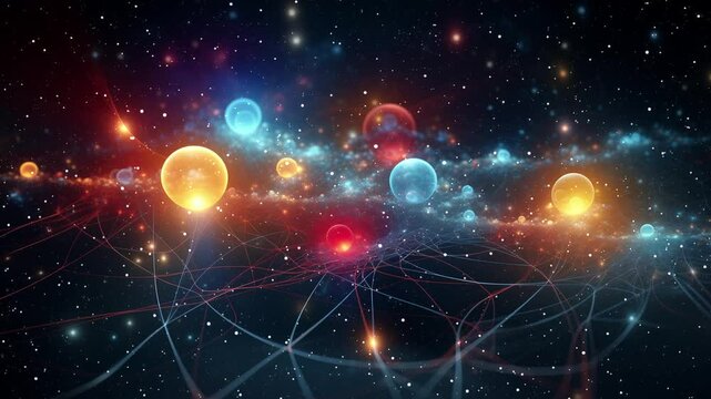Concept Visualization Of Quantum Physics And String Theories Animation Effect 