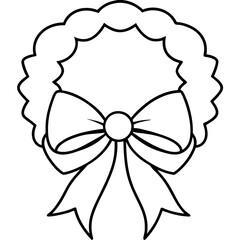 A festive bow tied around a wreath