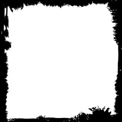 Grunge frame border texture, halloween horror template.