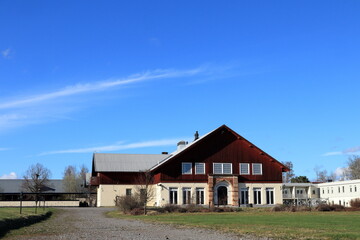 Large building. Restaurant or mansion.  