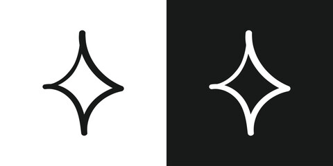 Star sparkle doodle hand drawing isolated. Vector illustration