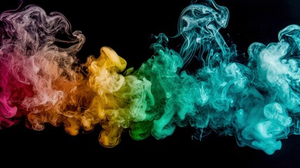 Abstract Swirling Smoke Patterns in Vibrant Colors