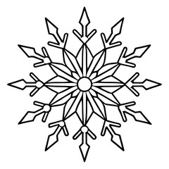 Intricate Snowflake Vector Design