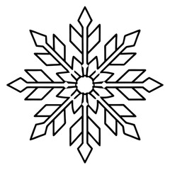 Intricate Snowflake Vector Design