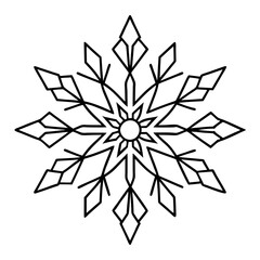 Intricate Snowflake Vector Design