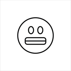 Neutral face emoji icon. Simple neutral expression emoji icon for social media, messaging apps, and web design. Vector illustration