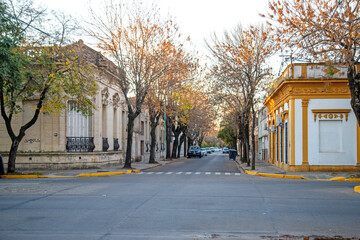 Naklejka premium old street in the city