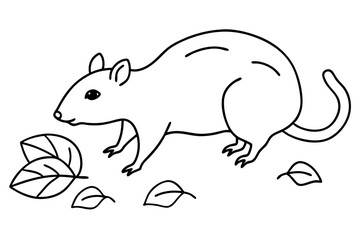 Discovering the Agouti Among Fallen Leaves Beautiful Vector Art of This Curious Creature
