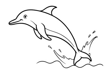 Obraz premium Stunning Vector Art of an Amazon River Dolphin Leaping Out of the Water 