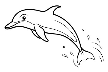 Obraz premium Vector Illustration of an Amazon River Dolphin Mid Leap Above the Water 