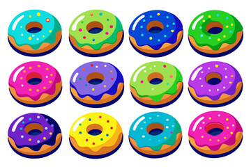 Christmas decorated donuts