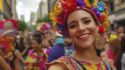 Community gathering to celebrate cultural heritage with parade and music